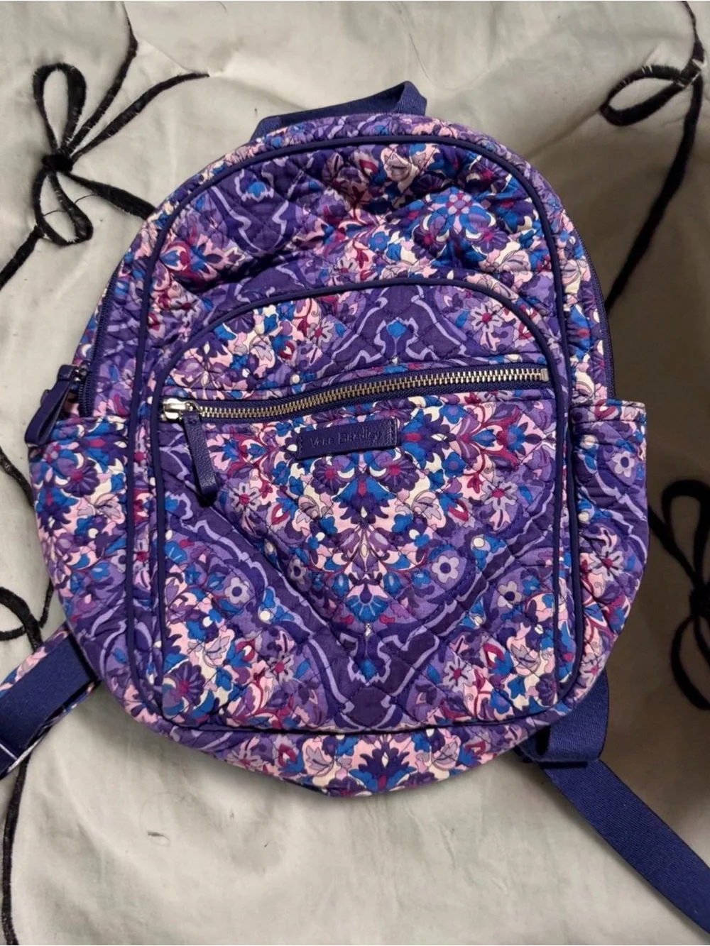 Vera Bradley Purple Floral Quilted Backpack